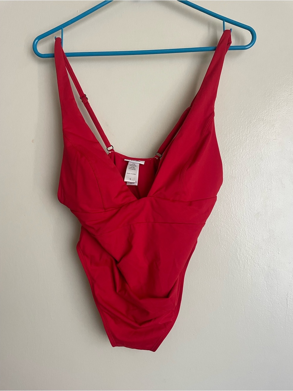 Andie Red V-Neck One-Piece Swimsuit